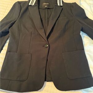 Banana Republic Black Blazer with Striped Collar